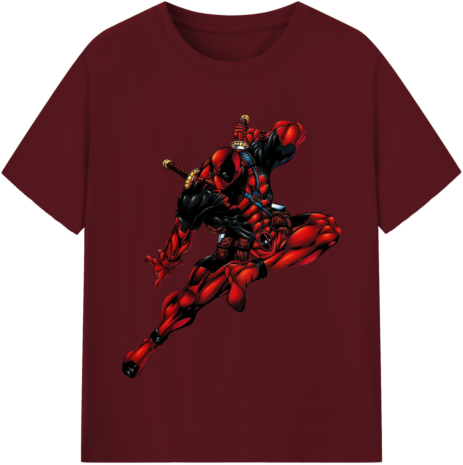 （画像用） Deadpool デッドプール 綿100％半袖Tシャツ（フロントプリント）
